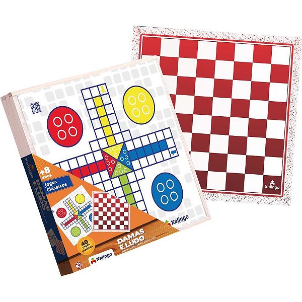 Jogo de Tabuleiro Dama e Ludo (7896640460211)