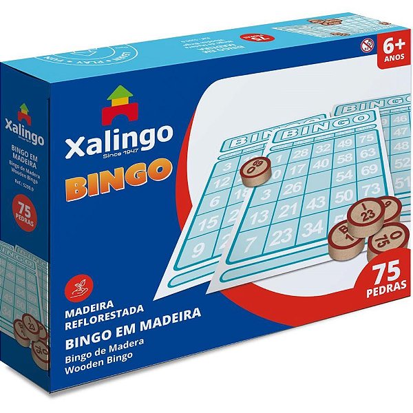 Jogo de Bingo Bingo de Pedras de Madeira