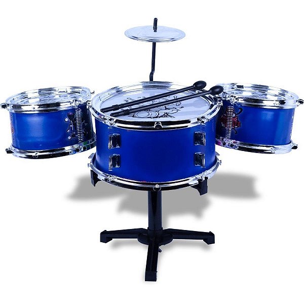 Instrumento Musical Bateria Infantil Azul