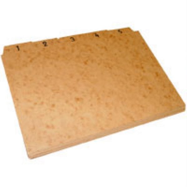 Indice para Fichario 1 a 31 6X9 Cartao KRAFT Jogo
