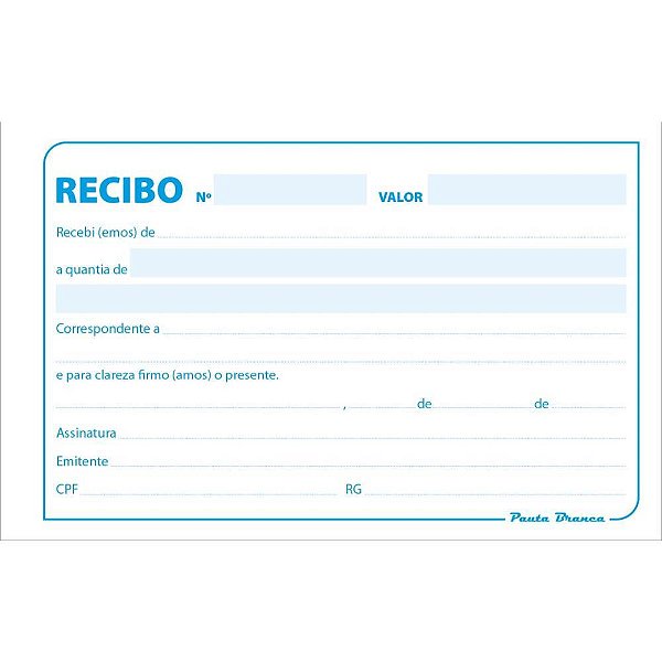 Impresso Recibo Comercial S/CANHOTO 50F 139X88 PCT.C/20
