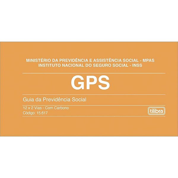 Impresso Previdencia Social Carne GPS 12X2 Vias 204X104MM PCT.C/20