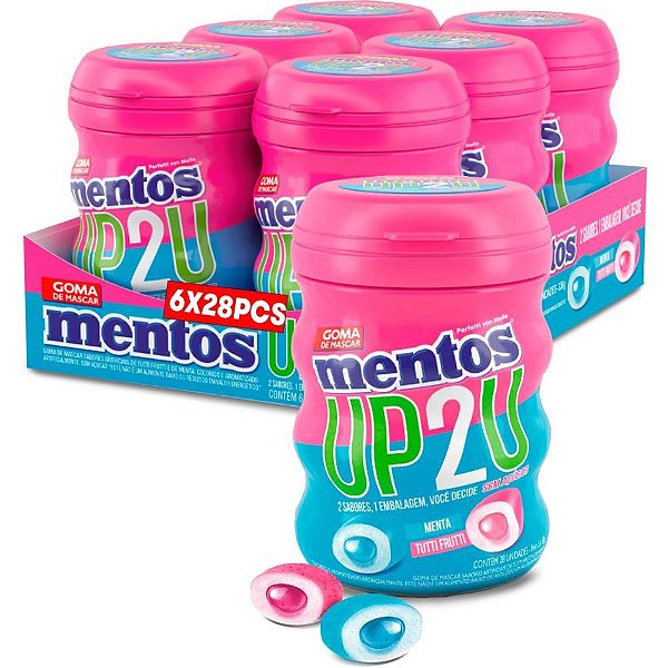 Goma de Mascar Mentos UP2U TUTTI-FRUTTI/MENTA DP.C/06