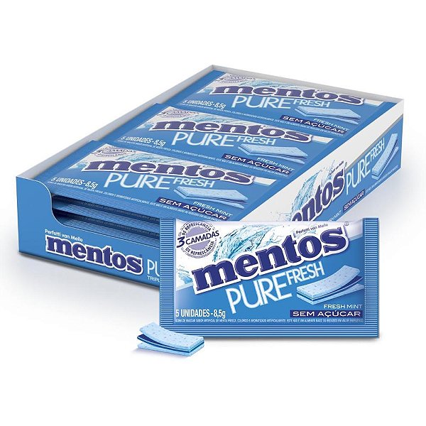 Goma de Mascar Mentos Pure FRESH MINT 8,5G DP.C/15