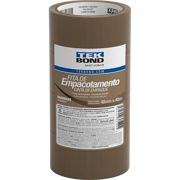 Fita para Empacotamento PP 48MMX40M Marrom PCT.C/16
