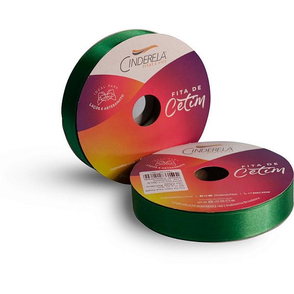 Fita de Cetim 22MM 50M. Verde Bandeira