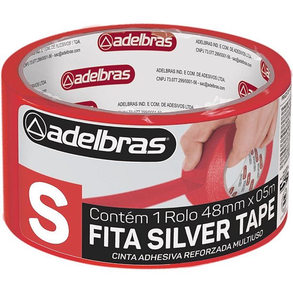 Fita de ALTA Resistencia Silver Tape Vermelha 48MMX5M