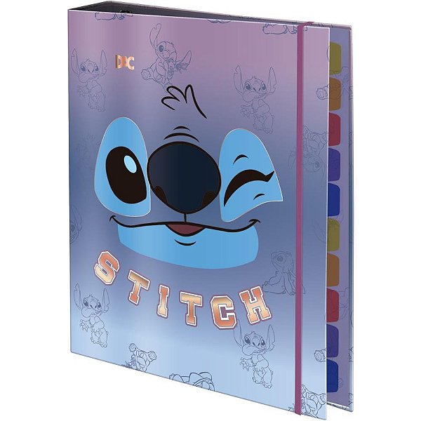 Fichario Colegial 1/4 STITCH 48F C/ELASTICO