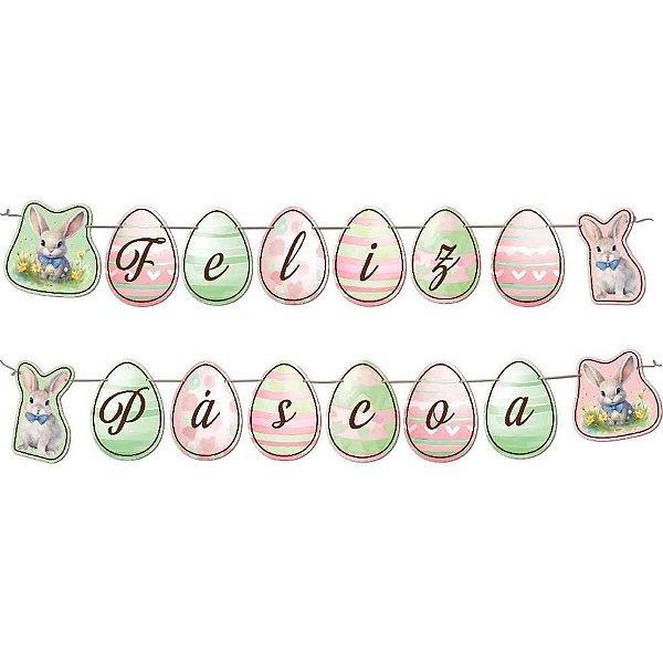 Faixa Decorativa Pascoa Rabbit 1,60MX23CM
