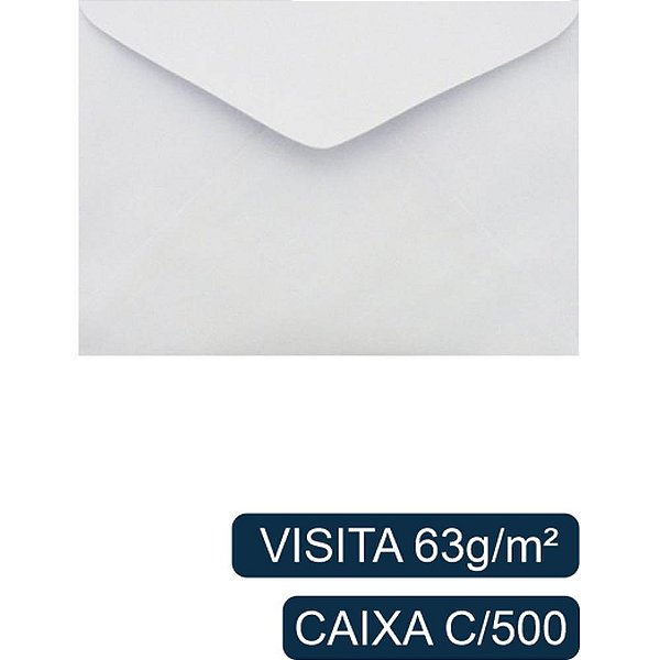 Envelope Visita 115X80 63GRS. Branco CX.C/500