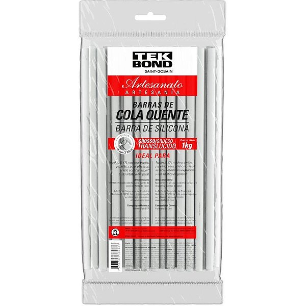 Cola Quente Refil Grossa 1KG.TRANSLUCIDA Pacote