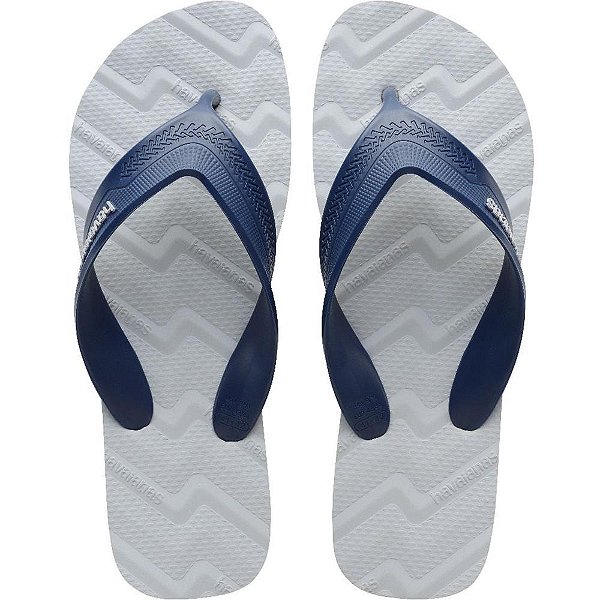 Chinelo Havaianas Masculino TRACK Waves 43/4 Cinza Gelo PAR