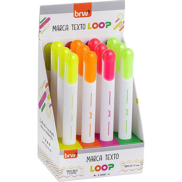 Caneta Marca Texto Loop 4 Cores DP.C/12