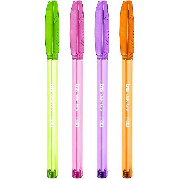 Caneta Esferografica TRIS Slide Trio Fashion 1.0MM CX.C/24