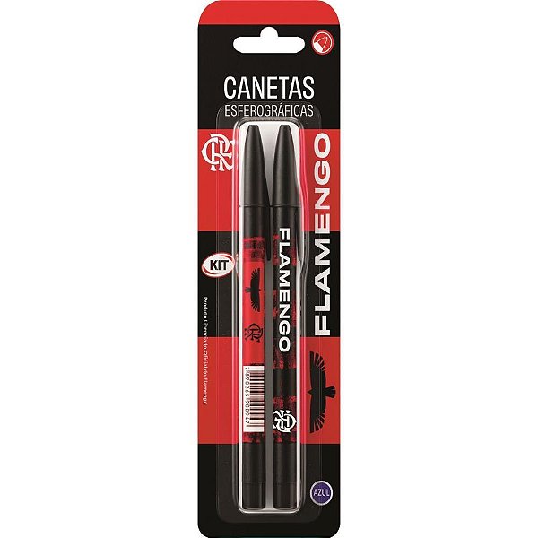 Caneta Esferografica Flamengo 1.0MM Azul BL.C/02
