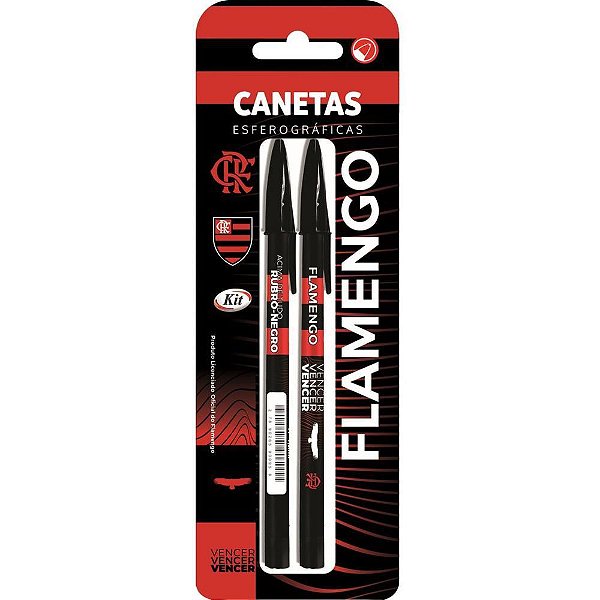 Caneta Esferografica Flamengo 1.0MM Azul BL.C/02