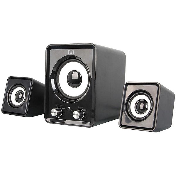 Caixa de Som P/ Computador USB 14W P2/2.1 Subwoofer CONTR