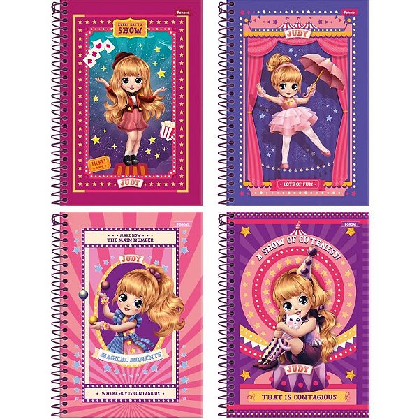 Caderno 01X1 Capa Dura JUDY 80FLS PCT.C/05