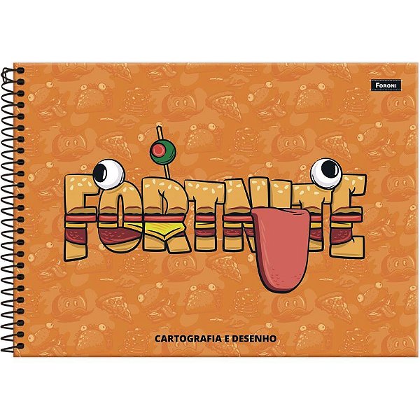 Caderno Desenho UNIV Capa Dura Fortnite 80FLS PCT.C/05