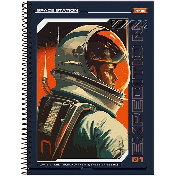 Caderno 10X1 Capa Dura Spacefly 160F PCT.C/04