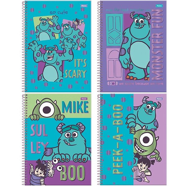 Caderno 01X1 Capa Dura Monstros S. A. 80F PCT.C/04