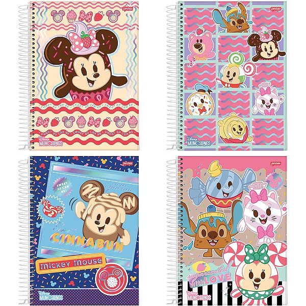 Caderno 01X1 Capa Dura Disney Munchillings 80FLS PCT.C/04