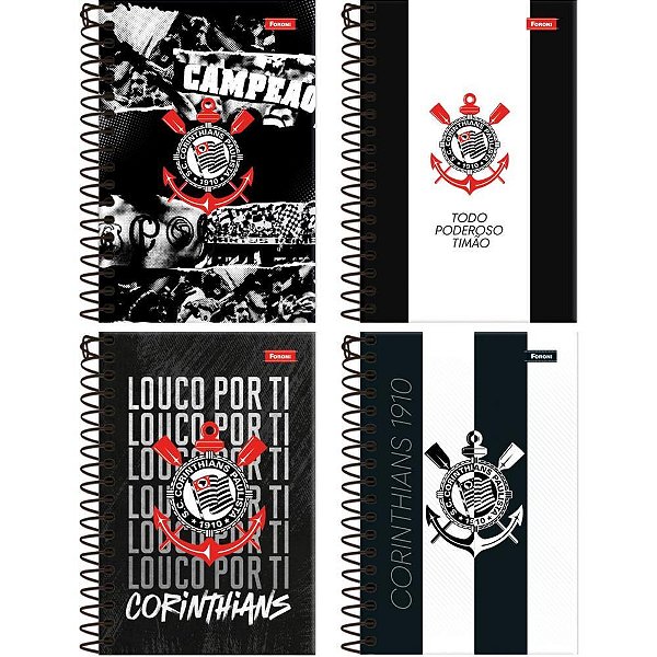 Caderneta Espiral Capa Dura Corinthians 80FLS PCT.C/04