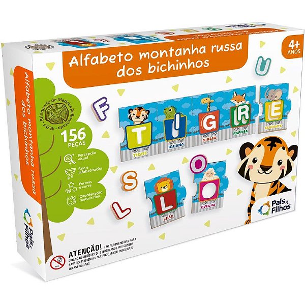 Brinquedo Pedagogico Alfabeto Montanha Russa dos BI