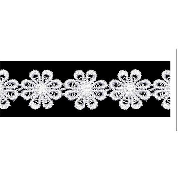 Aviamento Renda Guipir 13.7M. 25MM BRANC Rolo