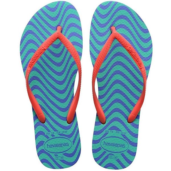 Chinelo Havaianas Feminino SLIM Harmony 39/0 Verde Virtua PAR