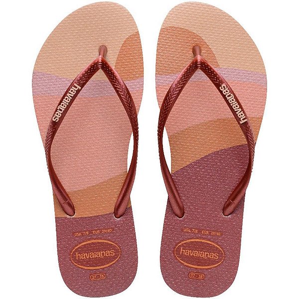Chinelo Havaianas Feminino SLIM Palette GLOW 33/4 Rosa PAR