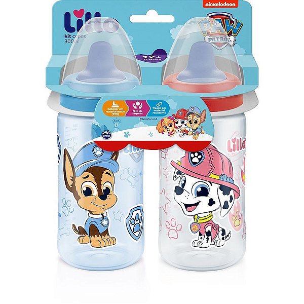 Copo Treinamento Patrulha Canina 300ML PACK C/2 KIT