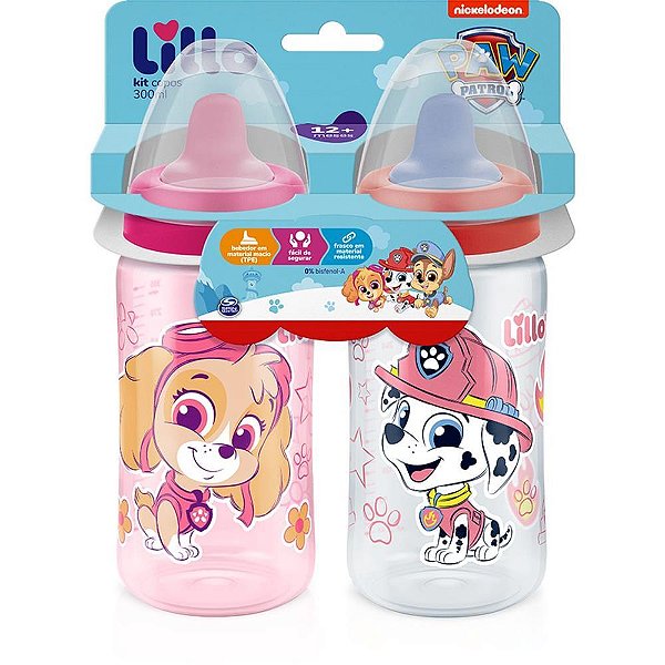 Copo Treinamento Patrulha Canina 300ML PACK C/2 KIT (7896033290463)