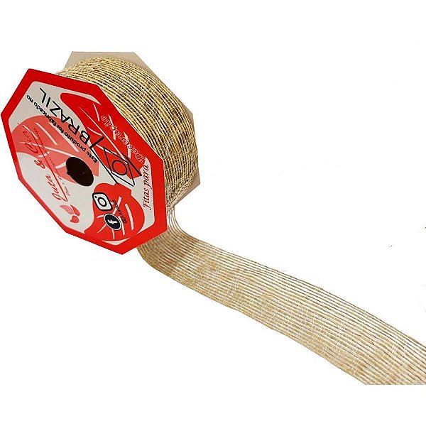 Fita ARAMADA de Juta Sintetica Jute 38MMX10M CRU Rolo