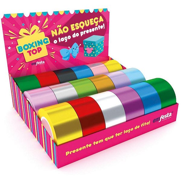 Fita Poli Lisa 30MMX10M Cores Sortidas CX.C/18