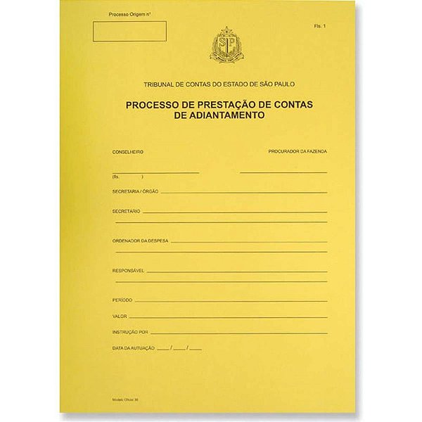 Impresso Escolar Capa PREST Contas Adiantamento PCT.C/100