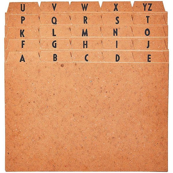 Indice para Fichario A-Z  6X9 Cartao KRAFT Jogo
