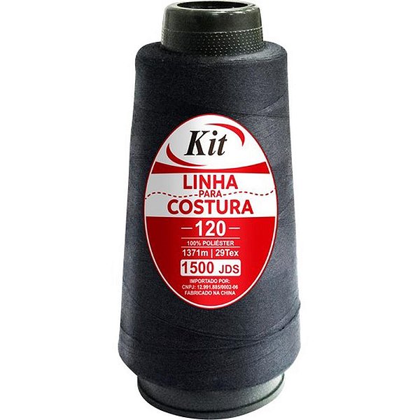 Linha para Costura Poliester 1500JDS Preta PCT.C/06