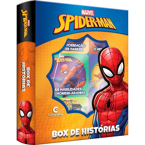 Livro Brinquedo Ilustrado BOX Historias Homem ARANHA C/6