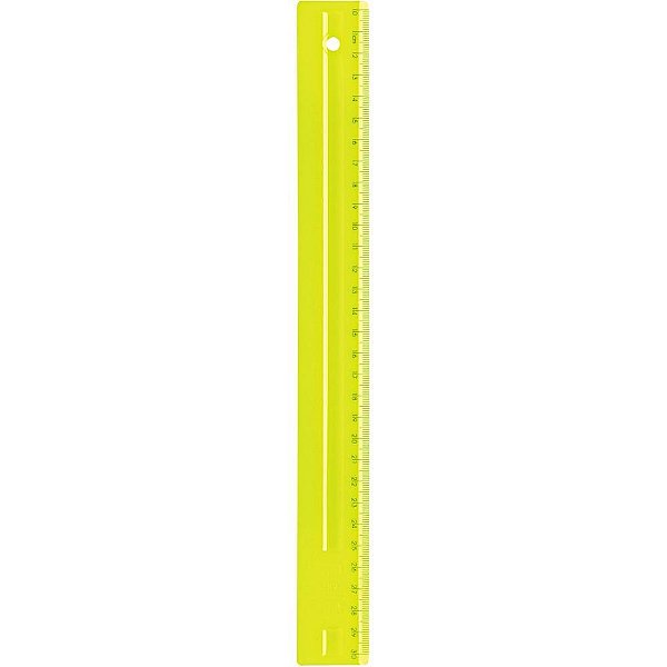 Regua de Poliestireno FULL Color 30CM Verde Limao PCT.C/24