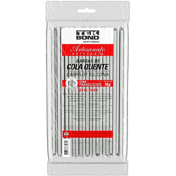 Cola Quente Refil Fina 1 KG. Translucida Pacote