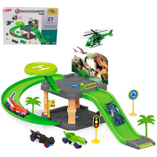 Pista Estacionamento Dino 27 Pecas