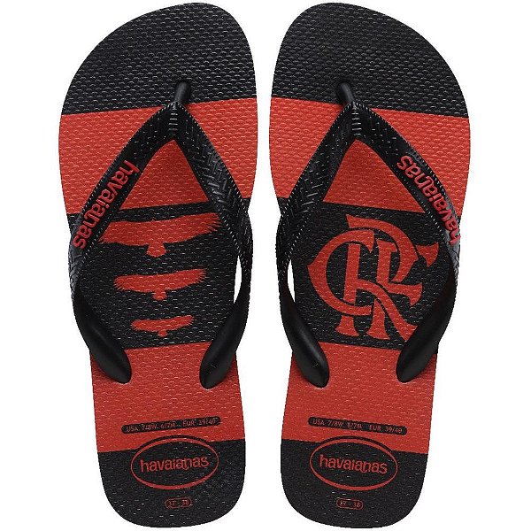 Chinelo Havaianas Masculino TOP Flamengo 39/0 Preto PAR