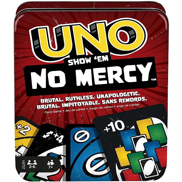 Jogo de Cartas UNO NO MERCY em Lata