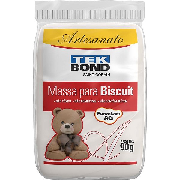 Massa de Porcelana Fria Biscuit 90G Branca CX.C/06