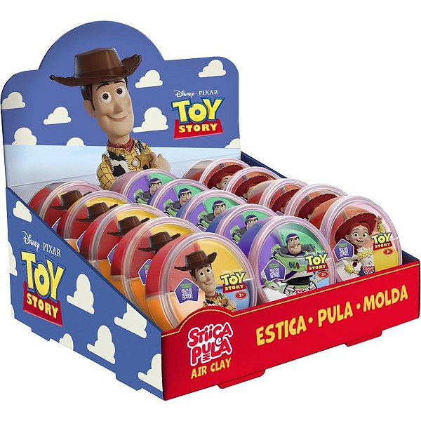 Massa para Modelar Criativa TOY STORY Stica e Pula 4CORES DP.C/15