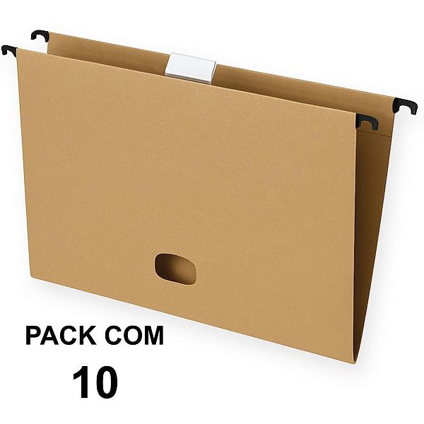 Pasta Suspensa KRAFT Grampo+visor Plastificad PCT.C/10