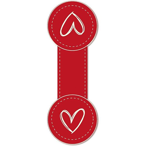 Etiqueta Adesiva Feito com AMOR 110MMX235MM PCT.C/10