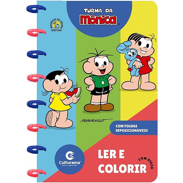 Livro Infantil Colorir LER e Colorir Disco T.monica