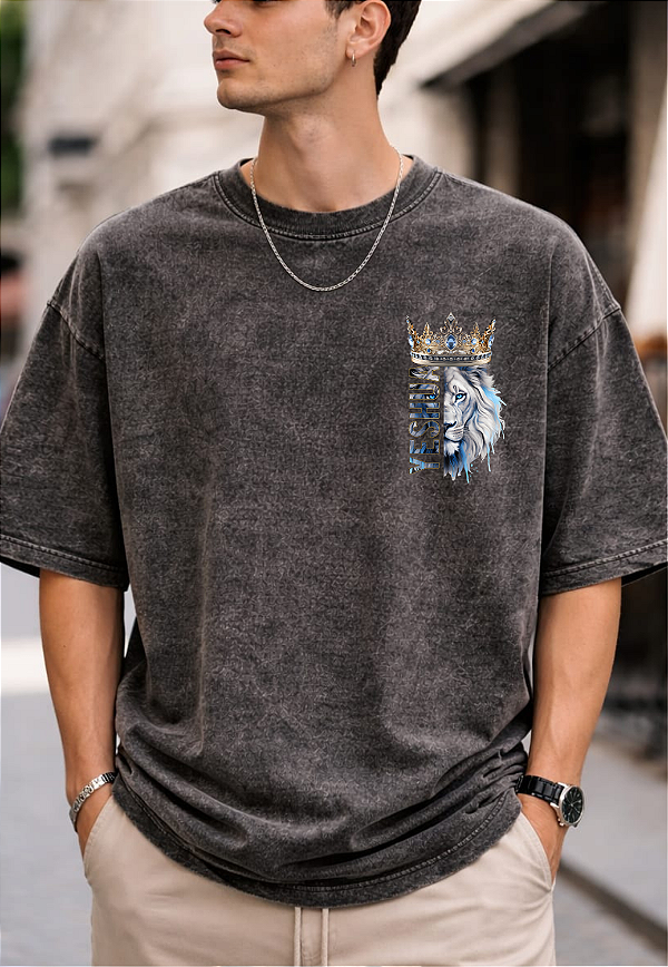 Camiseta Oversized Estampa "yeshua Rei"
